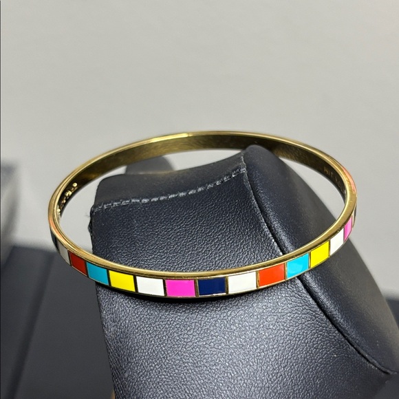 Kate Spade Colorful Gold Tone Enamel Bangle Bracelet - Picture 5 of 6